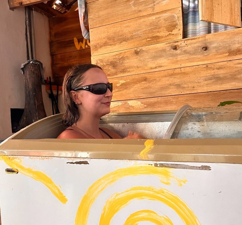 Women ice bath nervous system regulation